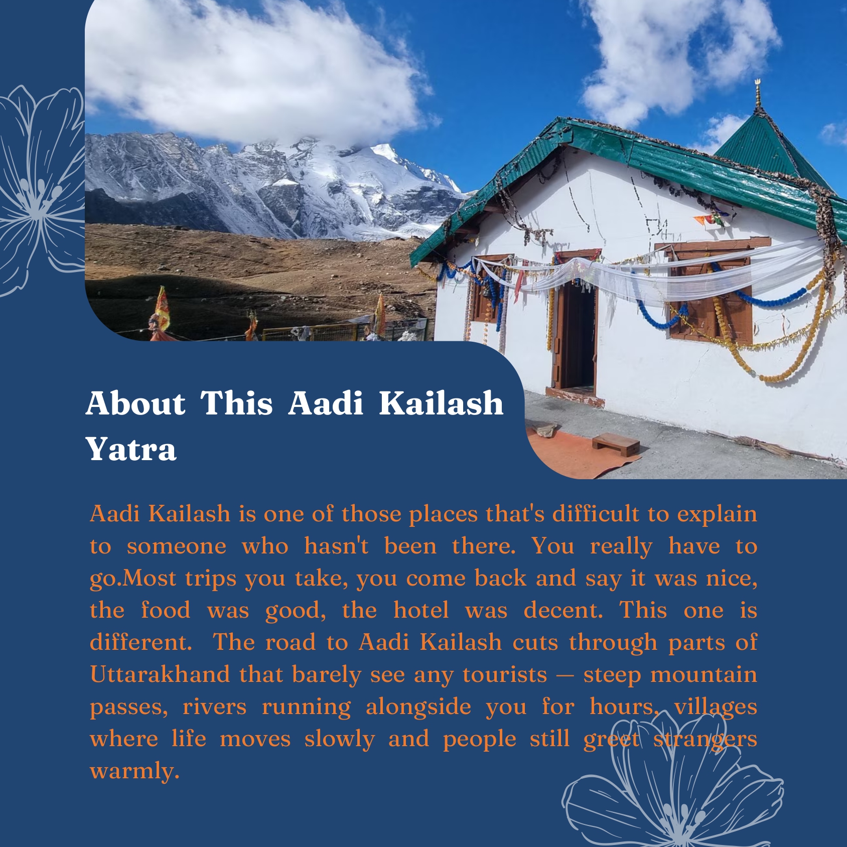 Aadi Kailash pilgrimage tour inclusions